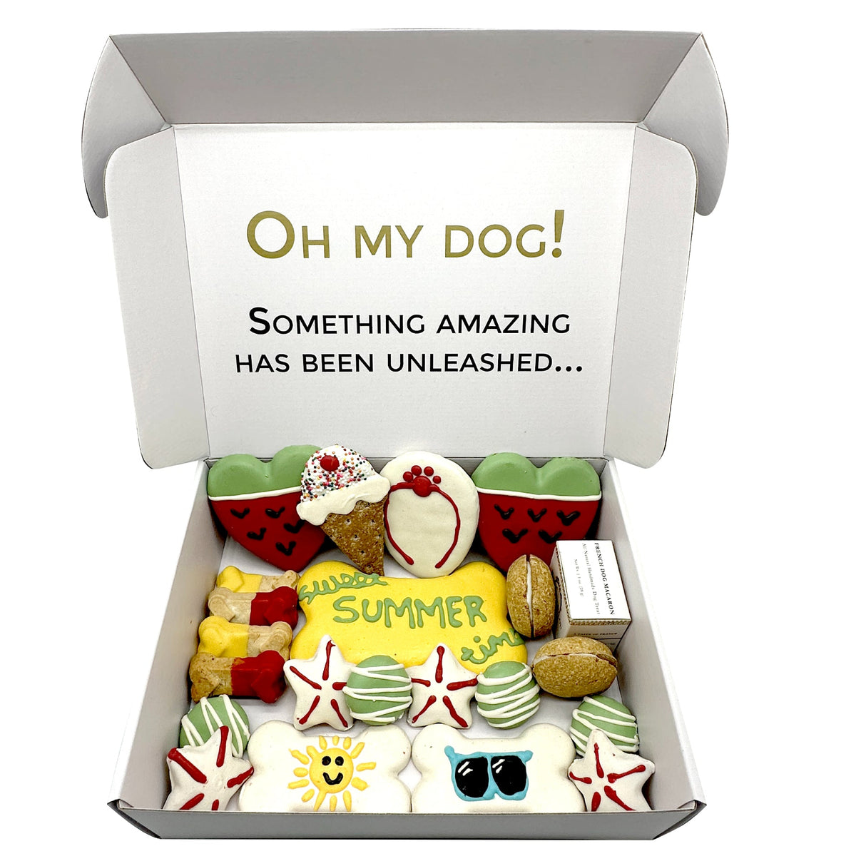 Summer Themed Dog Treats Gift Box from Bonne et Filou