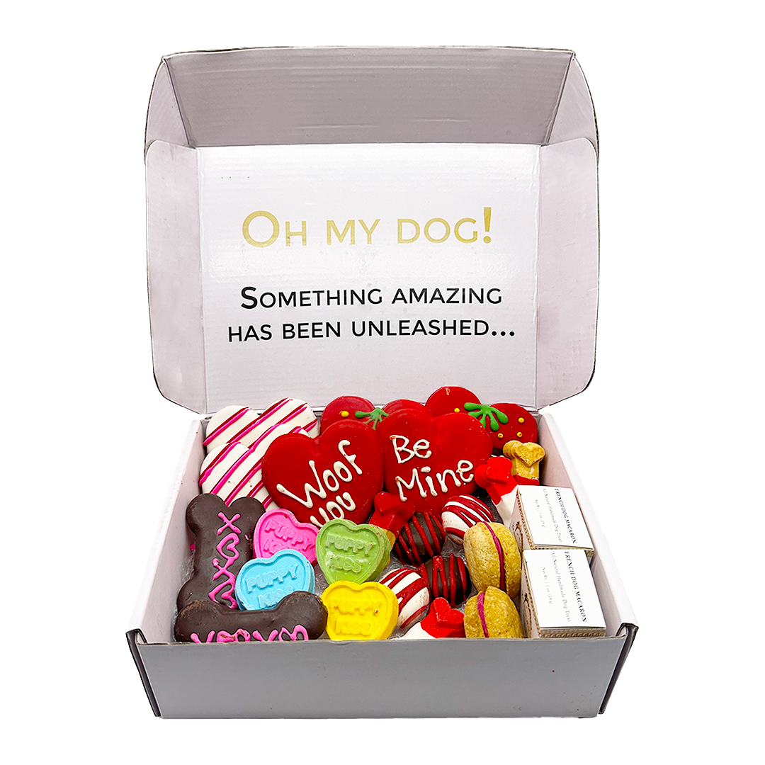 Love My Dog Themed Treats Box from Bonne et Filou