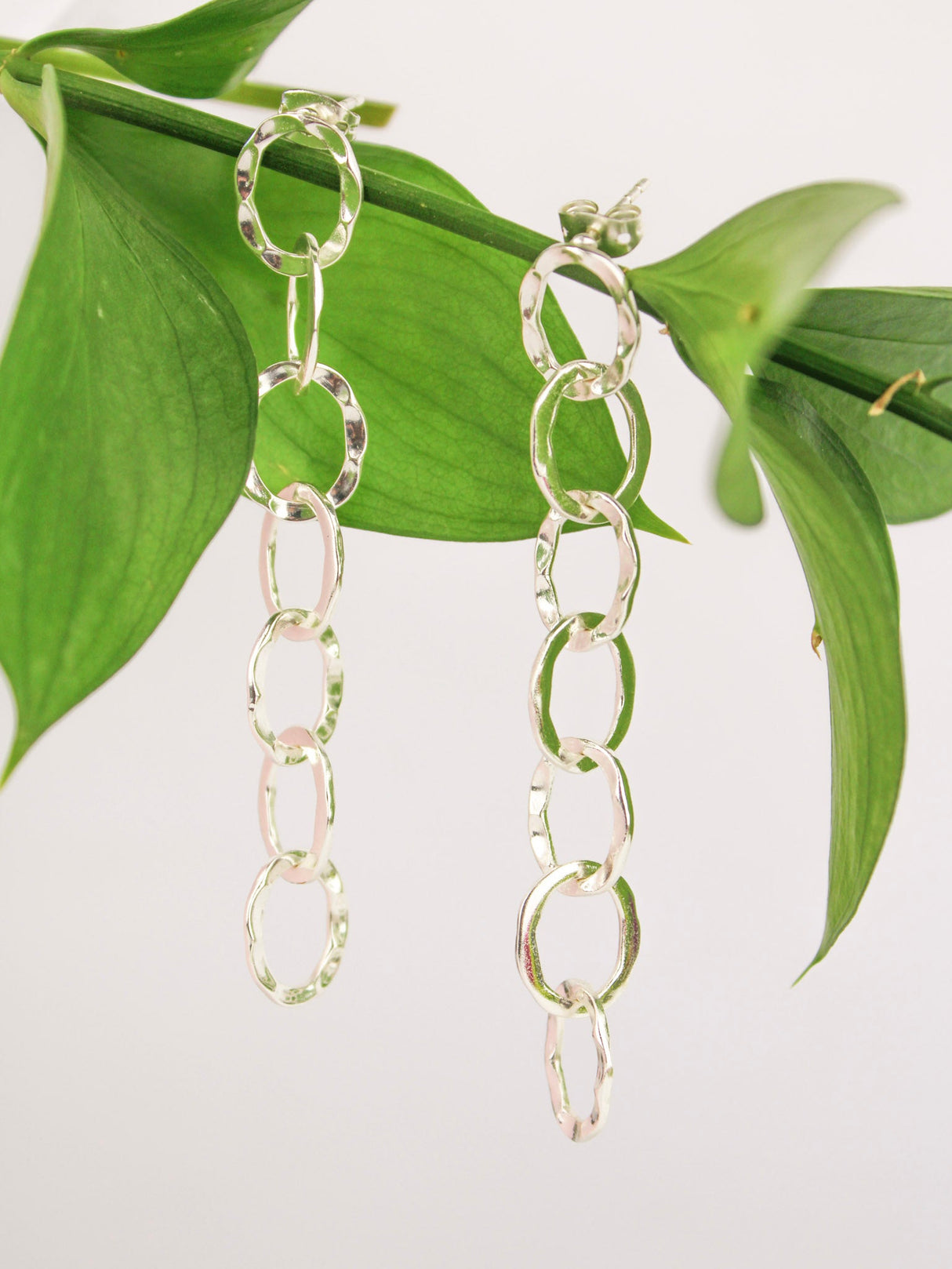 Organic Chain Link Earrings from Ash & Rose