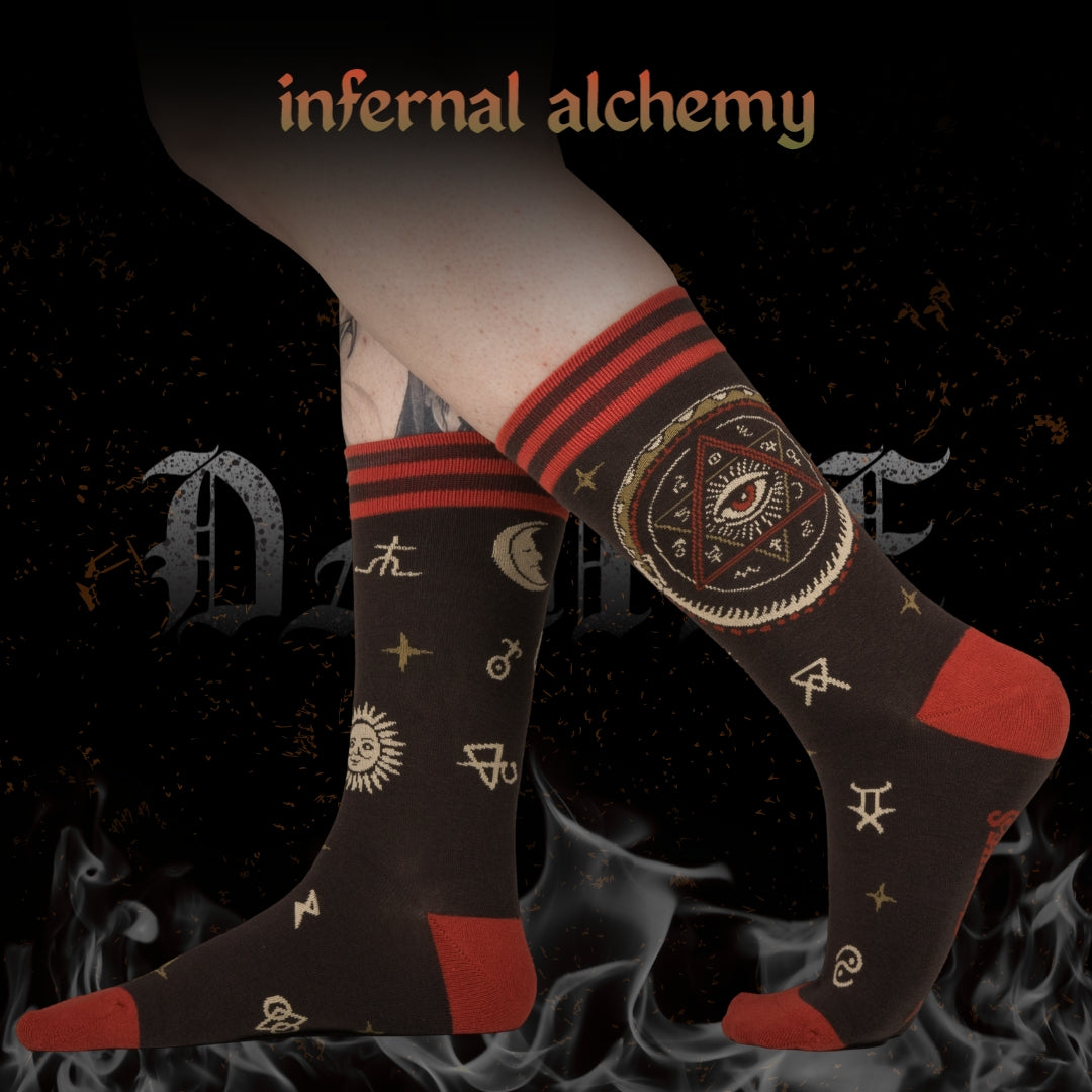 Infernal Alchemy Crew Socks from FootClothes