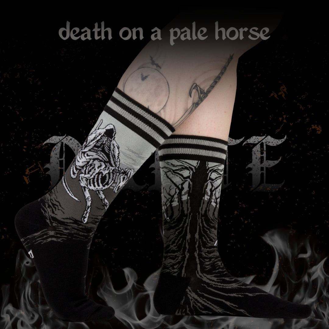 Death on a Pale Horse Crew Socks from FootClothes