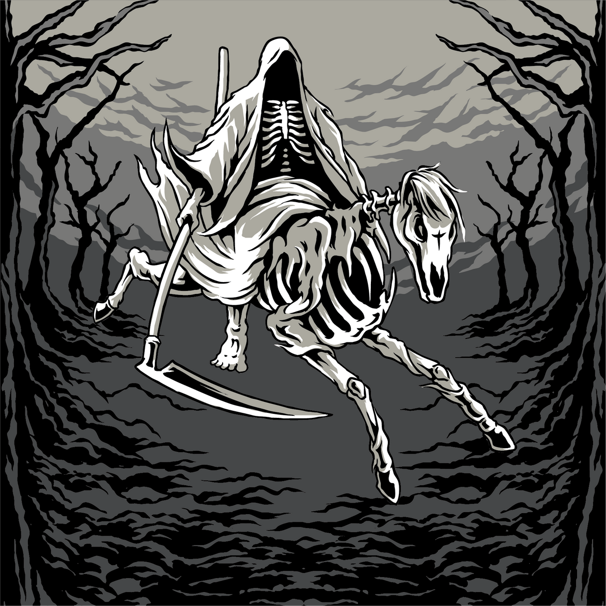 Death on a Pale Horse Crew Socks from FootClothes
