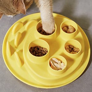 Puzzle Digger - For Cat Hunting Instinct (Wheat-Yellow) From PuzzleFeeder - Slower than a slow feeder