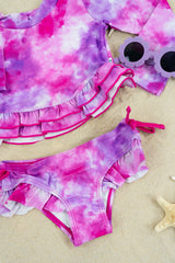CANDY CLOUDS DREAM 2-PIECE RASH GUARD RUFFLE SWIM SUIT from DREAM BIG LITTLE CO