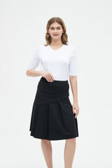 MM COTTON HALF PLEAT - BLACK from Mia Mod
