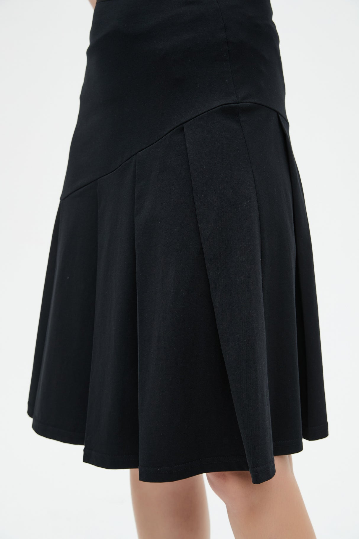 MM COTTON HALF PLEAT - BLACK from Mia Mod