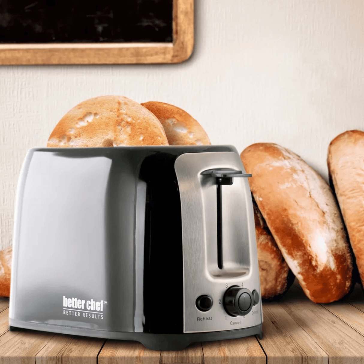 Better Chef Deluxe Cool Touch Wide-Slot 2-Slice Toaster with Stainless Accents from Jupiter Gear Home