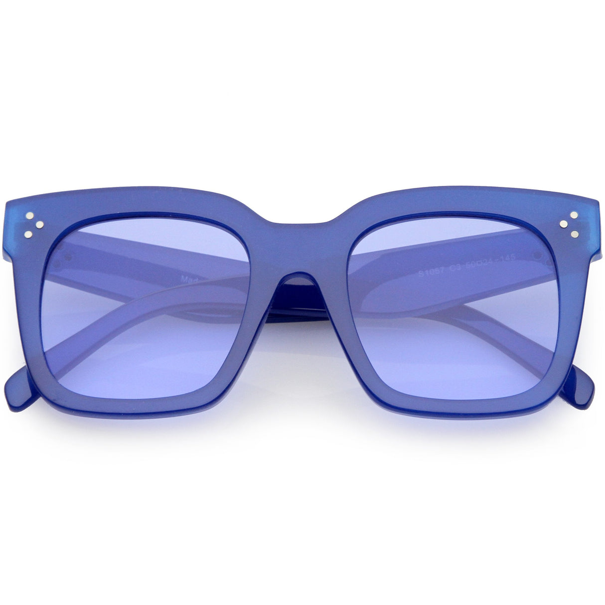 Bold Oversize Horned Rim Flat Lens Sunglasses A101 from zeroUV