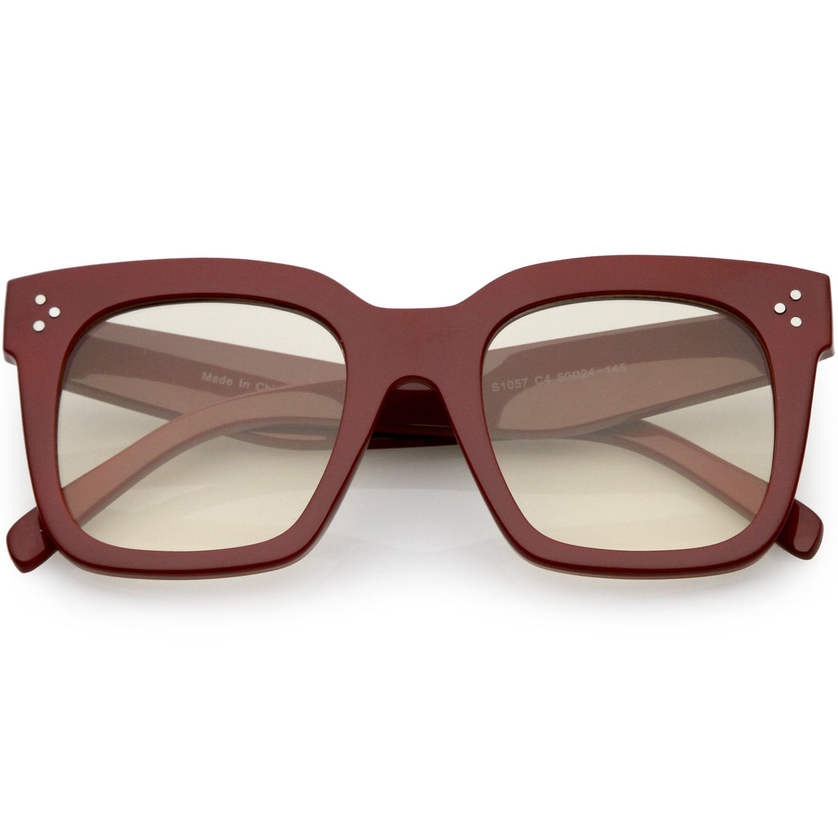 Bold Oversize Horned Rim Flat Lens Sunglasses A101 from zeroUV