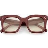 Bold Oversize Horned Rim Flat Lens Sunglasses A101 from zeroUV