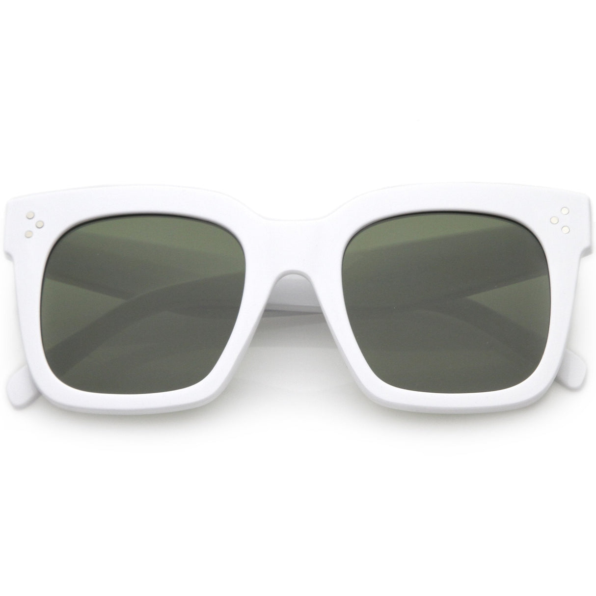 Bold Oversize Horned Rim Flat Lens Sunglasses A101 from zeroUV