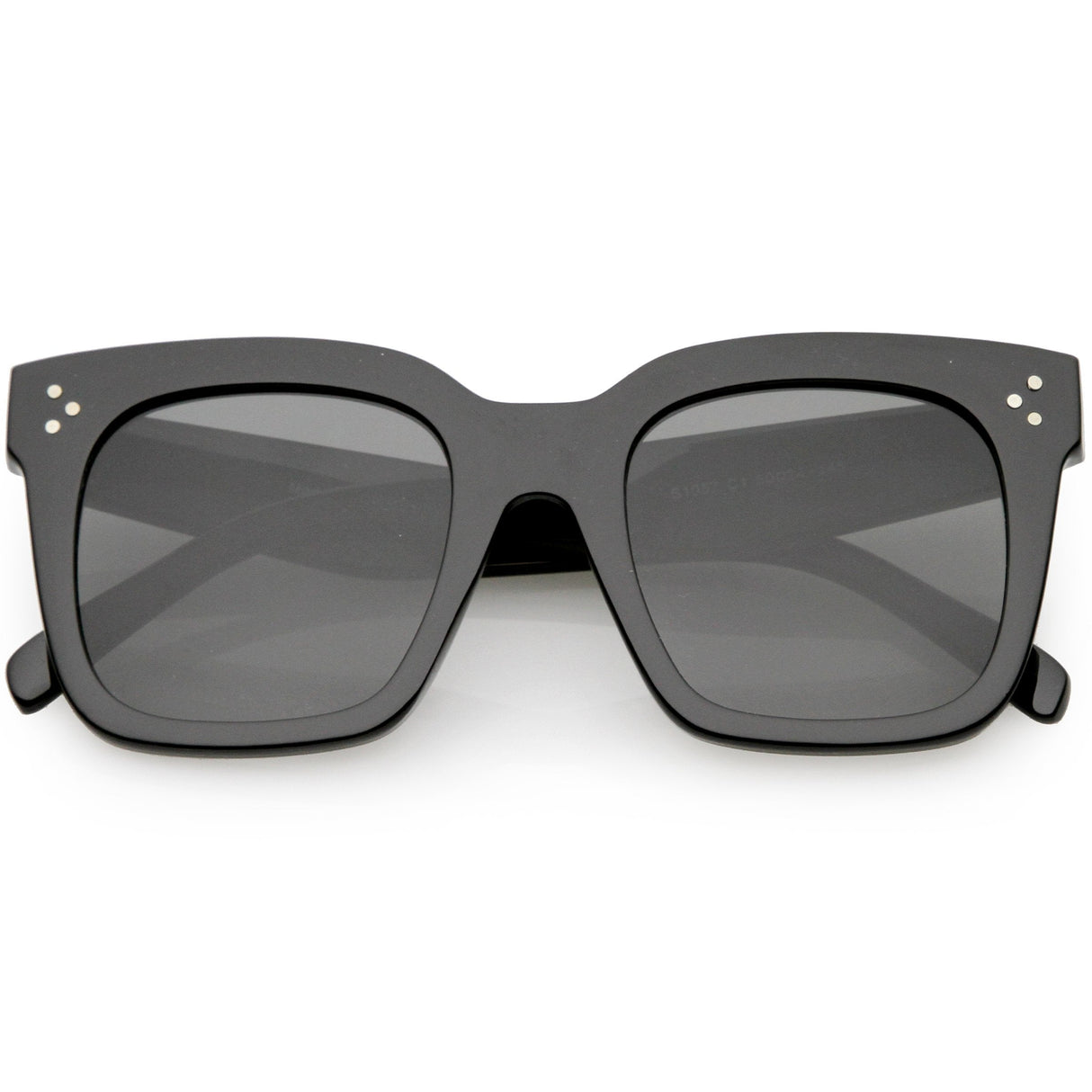 Bold Oversize Horned Rim Flat Lens Sunglasses A101 from zeroUV