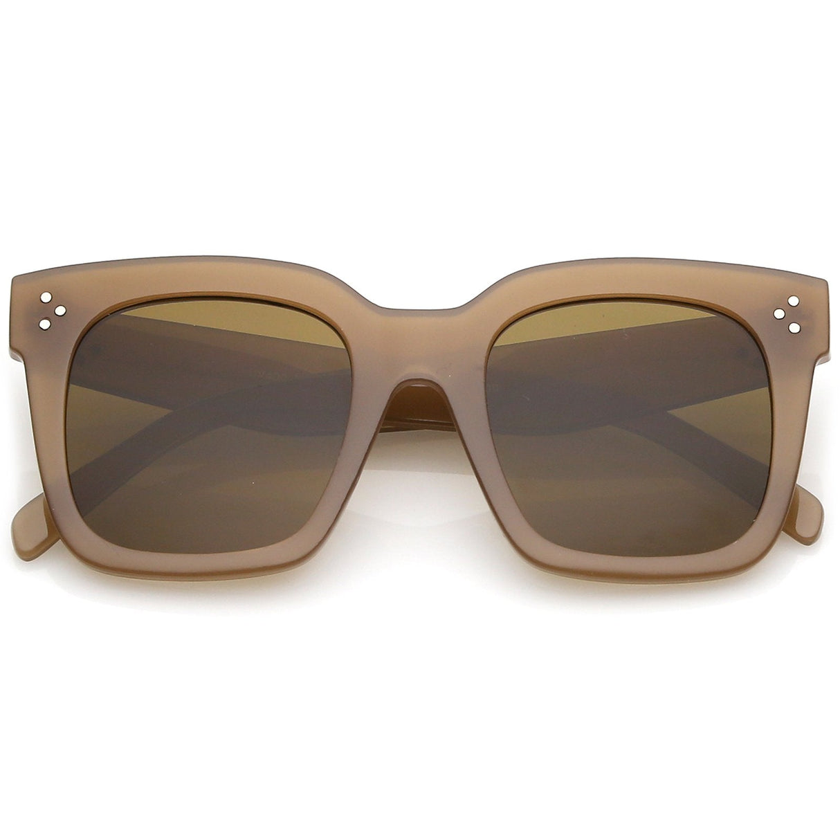 Bold Oversize Horned Rim Flat Lens Sunglasses A101 from zeroUV