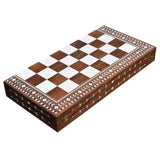 Golden Rosewood & Acrylic Ivory Inlaid Wooden Folding Chess board-45mm Square 18" From Royal Chess Mall