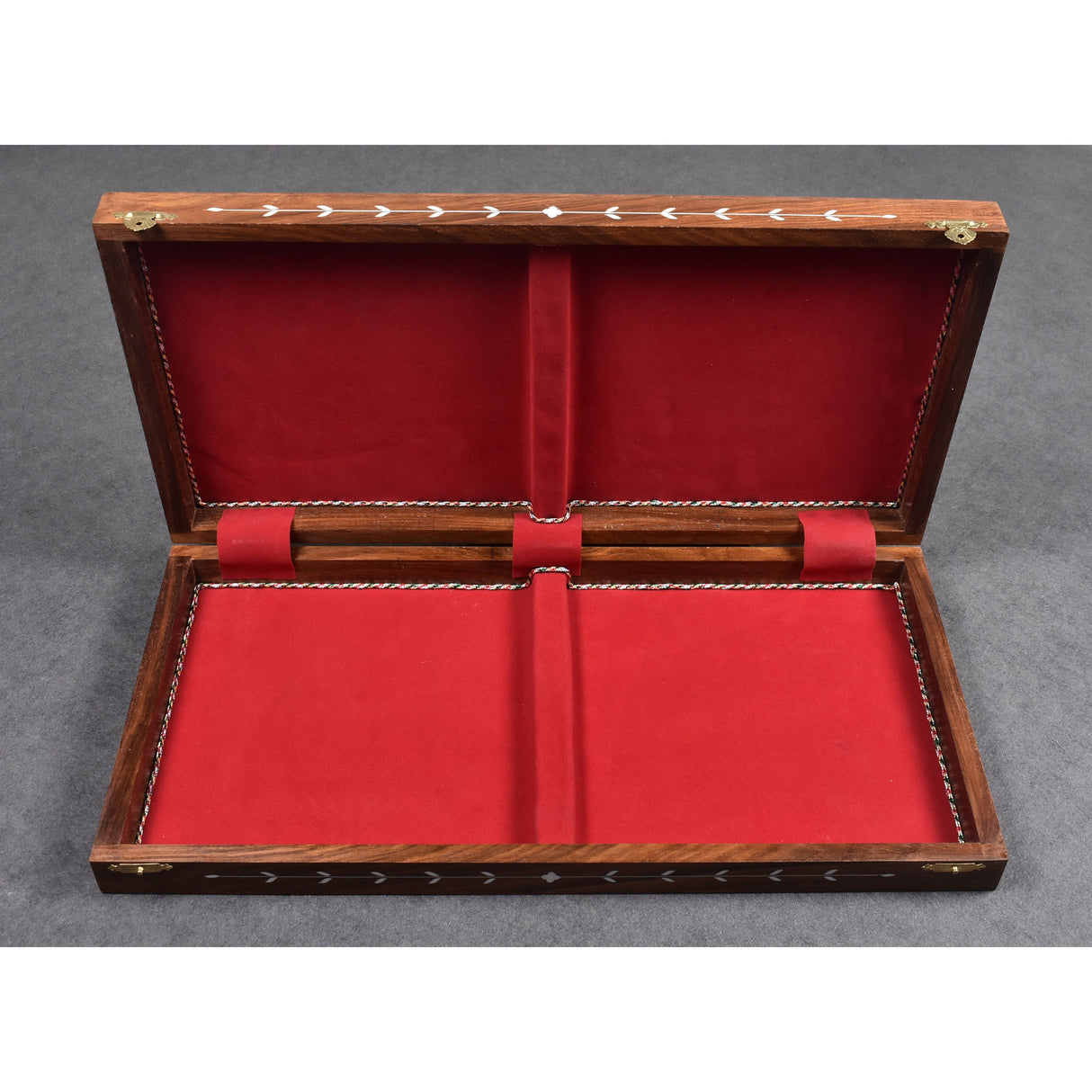 Golden Rosewood & Acrylic Ivory Inlaid Wooden Folding Chess board-45mm Square 18" From Royal Chess Mall