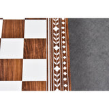 Golden Rosewood & Acrylic Ivory Inlaid Wooden Folding Chess board-45mm Square 18" From Royal Chess Mall