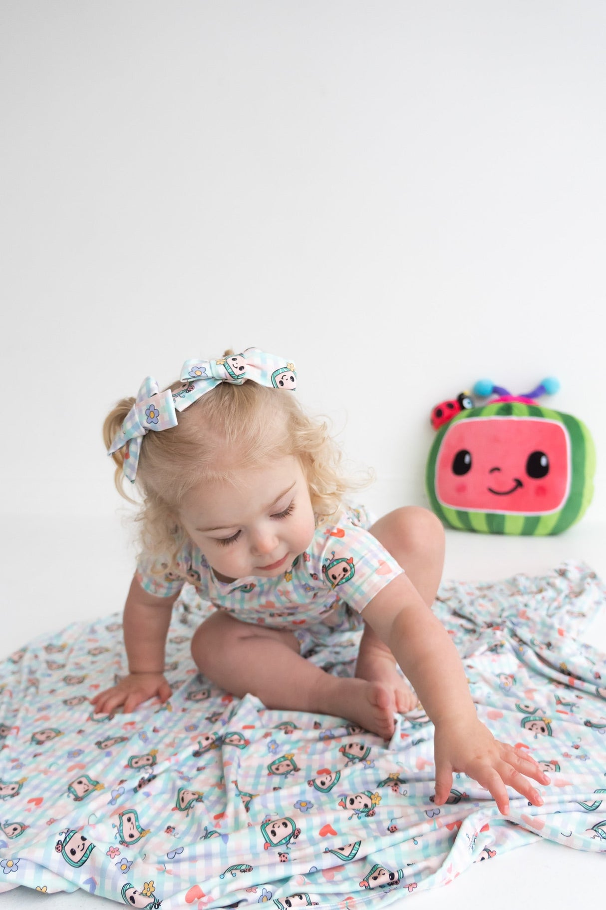 Dream Big Little Co x CoComelon SPRINGTIME MELON DREAM BOW HAIR CLIPS from DREAM BIG LITTLE CO
