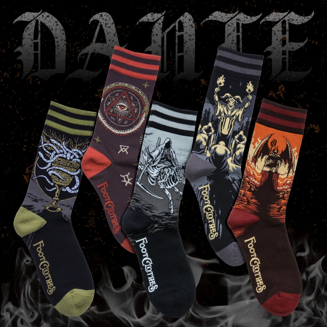 Dante's Inferno Crew Sock Pack | 5 Designs from FootClothes