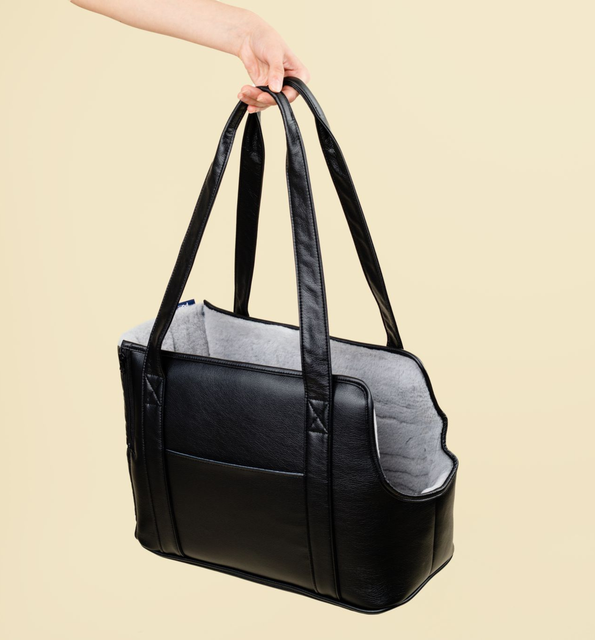 PupTote™ 3-in-1 Faux Leather Dog Carrier Bag - Black From Paw.com