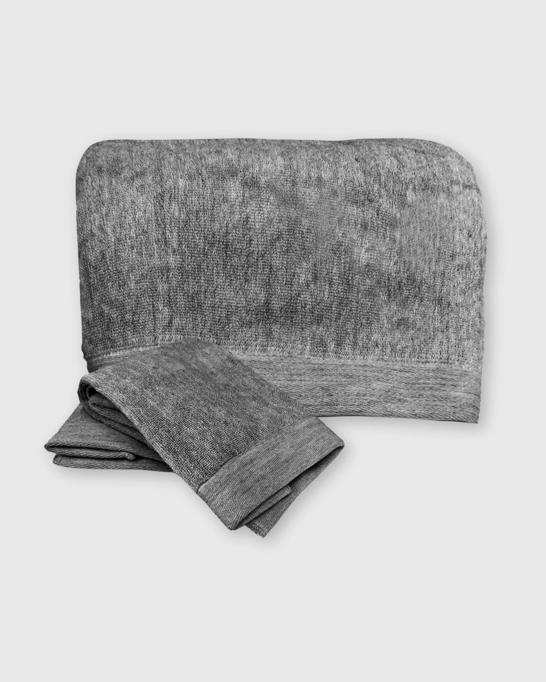 Melange Bamboo Cotton Bath Sheet 3 Piece Set - Charcoal from BedVoyage