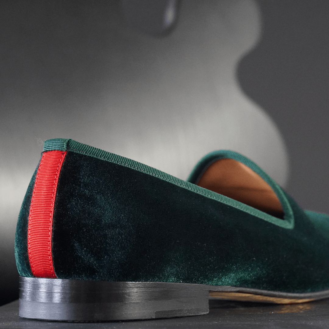 Men's Green Velvet Slipper II from Del Toro Shoes