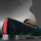 Men's Green Velvet Slipper II from Del Toro Shoes