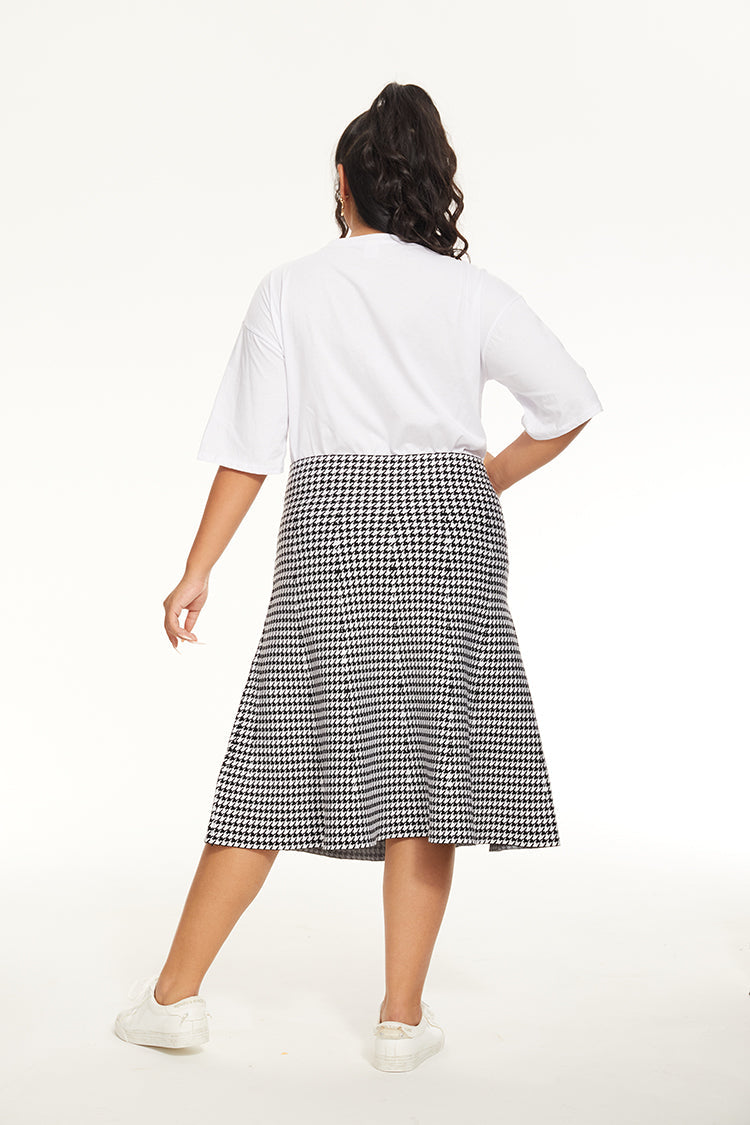 MM PURPLE LABEL - YR RND OG HOUNDSTOOTH (PLUS SIZE) From Mia Mod