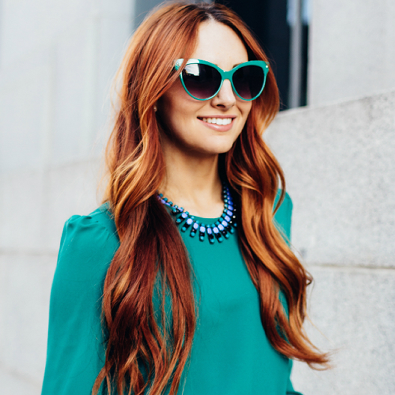 High Pointed Tip Inset Frame Oversize Cat Eye Sunglasses 8462 from zeroUV