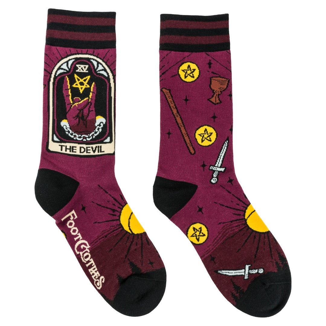 The Devil Tarot Nouveau Crew Socks from FootClothes