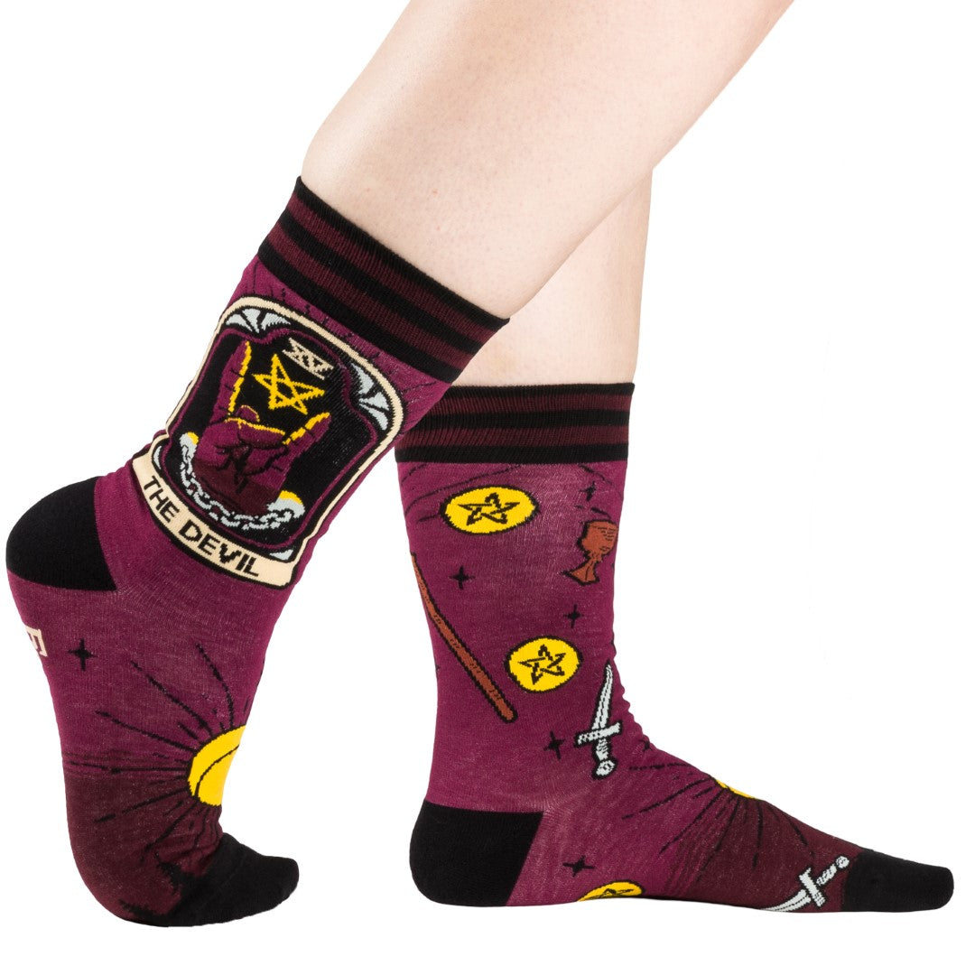 The Devil Tarot Nouveau Crew Socks from FootClothes