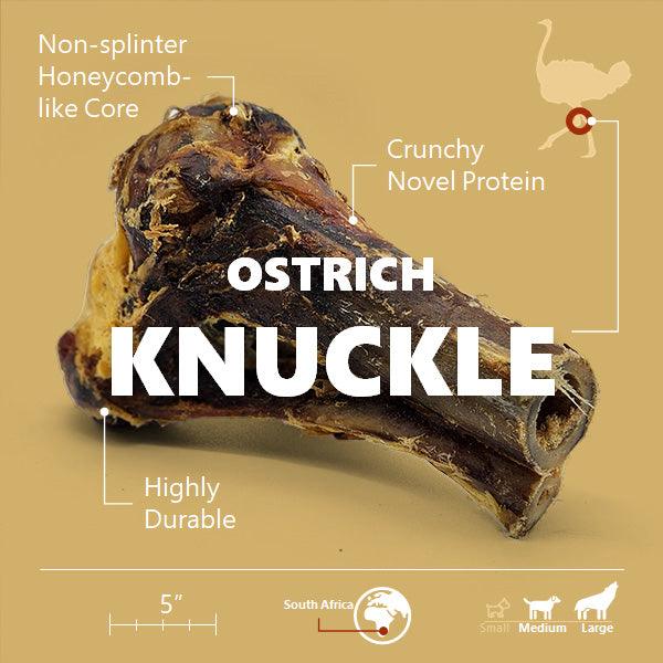 Ostrich Knuckle (Medium – 4" x 3"): The Perfect Chew for Small to Medium Dogs & Sensitive Stomachs from Savannah Pet Food