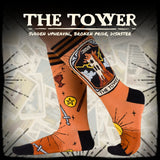 The Tower Tarot Nouveau Crew Socks from FootClothes