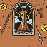 The Tower Tarot Nouveau Crew Socks from FootClothes