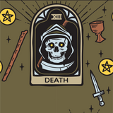 Death Tarot Nouveau Crew Socks from FootClothes