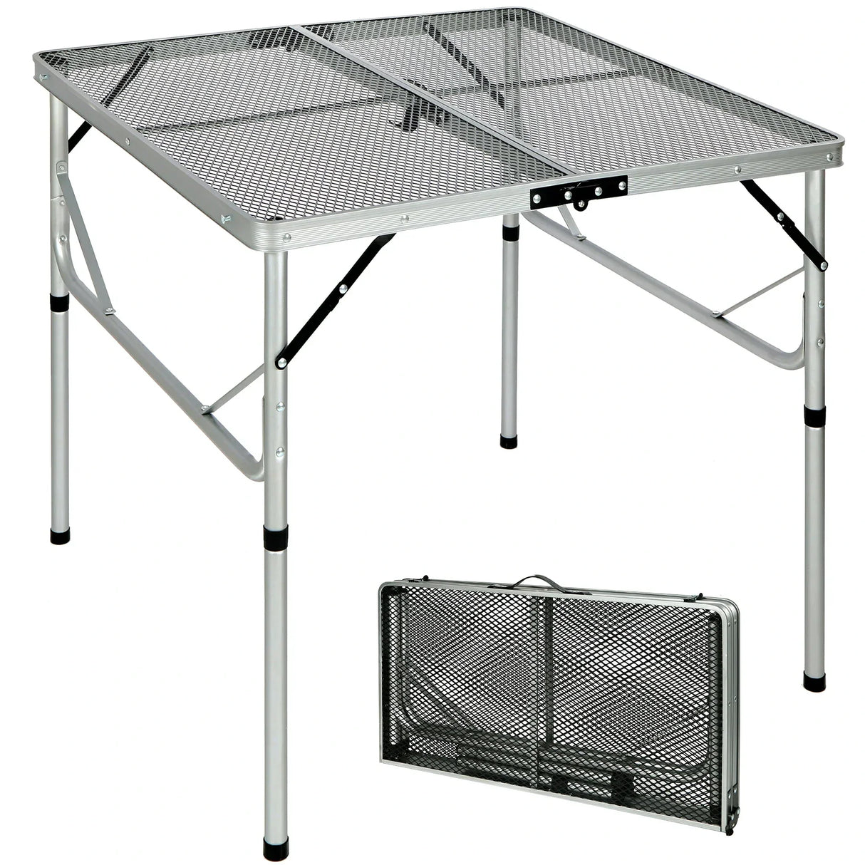 Folding Grill Table for Outside with Adjustable Height Legs From Redcamp