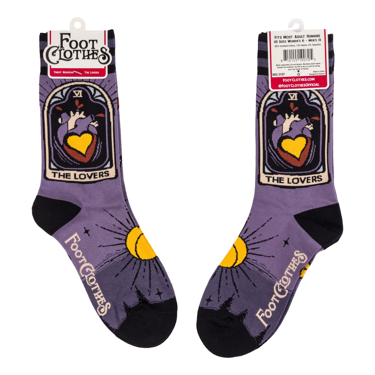 The Lovers Tarot Nouveau Crew Socks from FootClothes