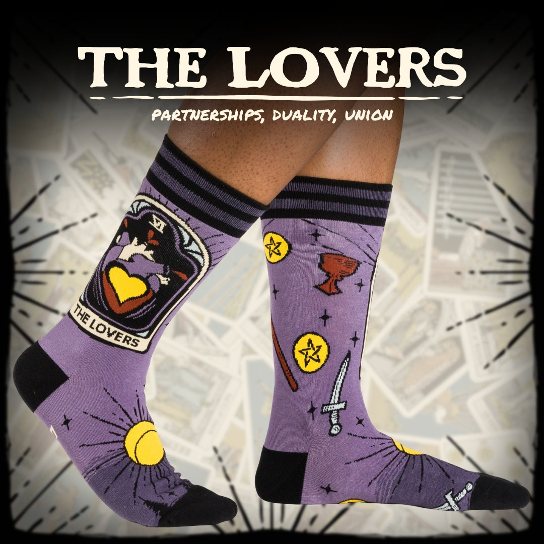 The Lovers Tarot Nouveau Crew Socks from FootClothes