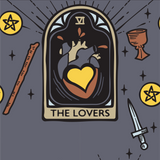 The Lovers Tarot Nouveau Crew Socks from FootClothes