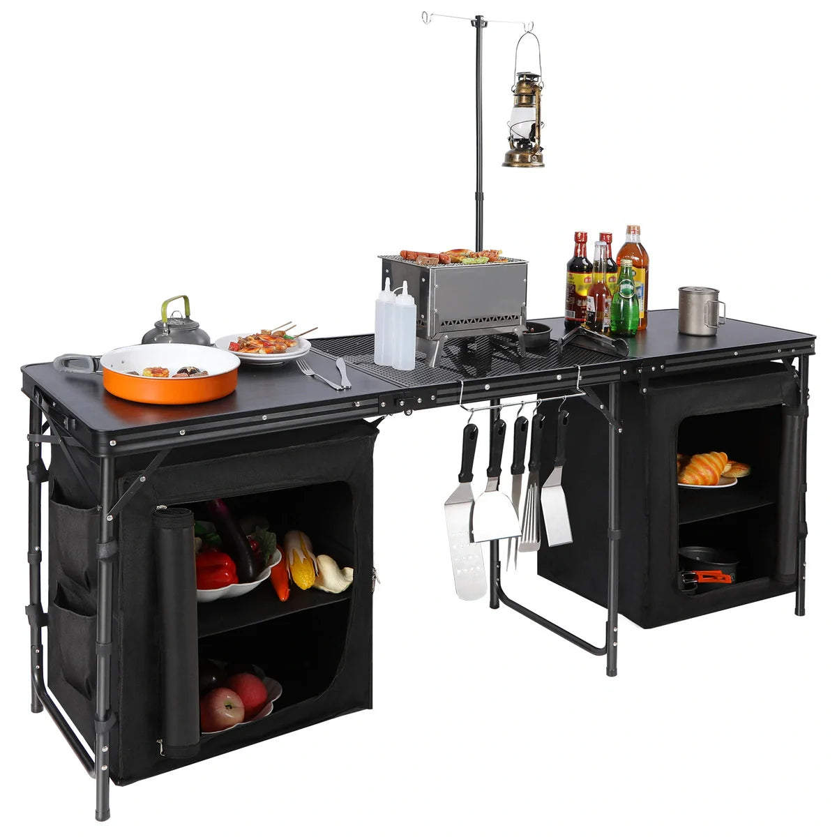 Portable Camping Kitchen Table with Storage Organizer for Outdoor From Redcamp