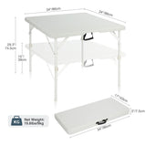 Lightweight Portable Square Card Table with Folding Legs From Redcamp