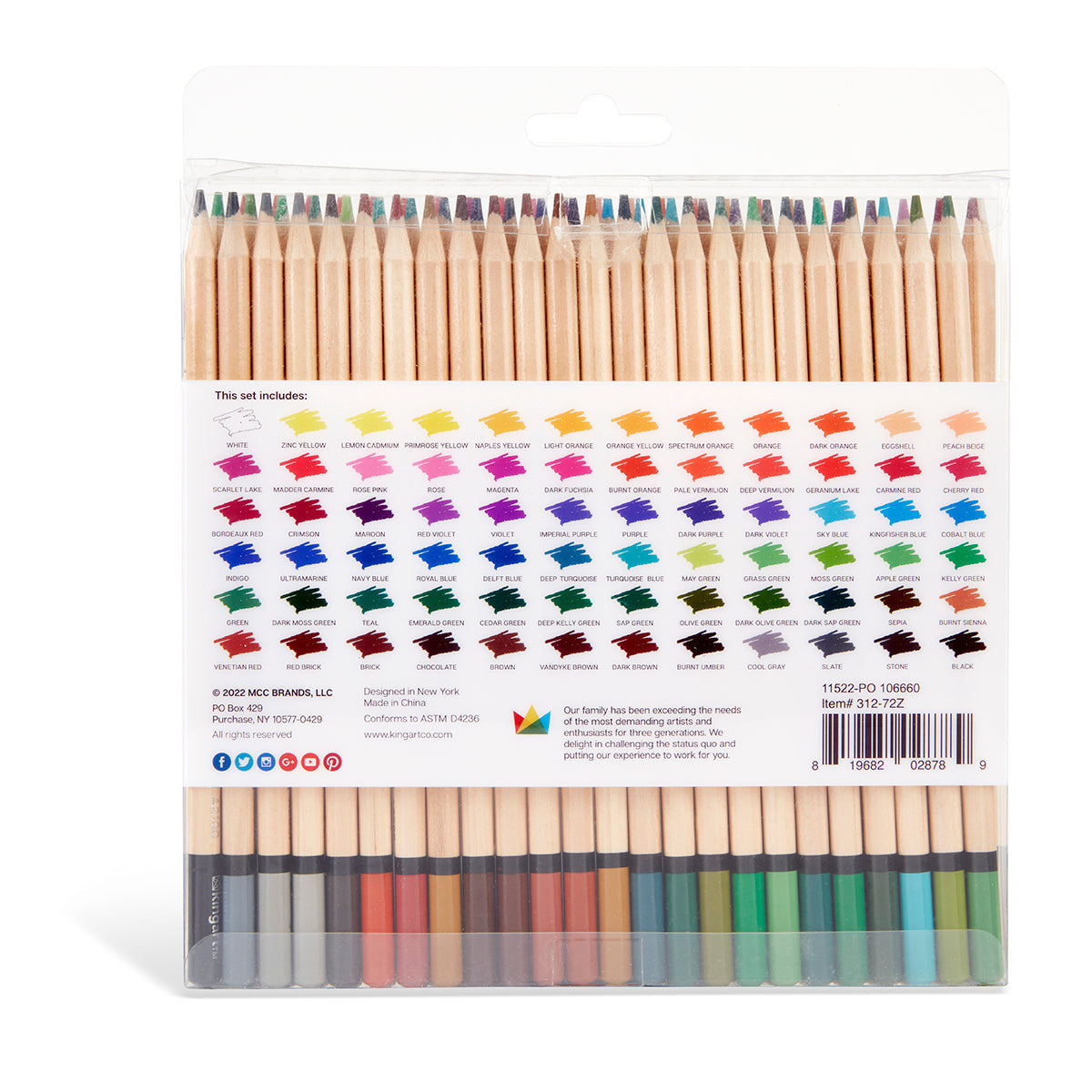 Colored Pencils 72 Colors from KINGART