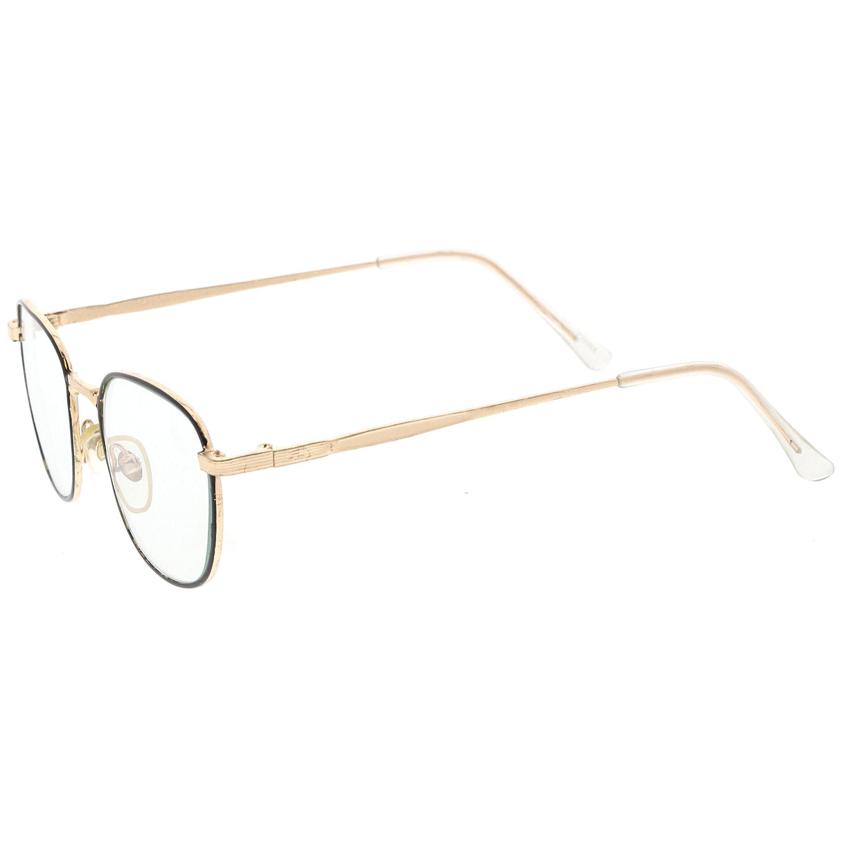 True Vintage Dapper Square Clear Lens Glasses C718 from zeroUV