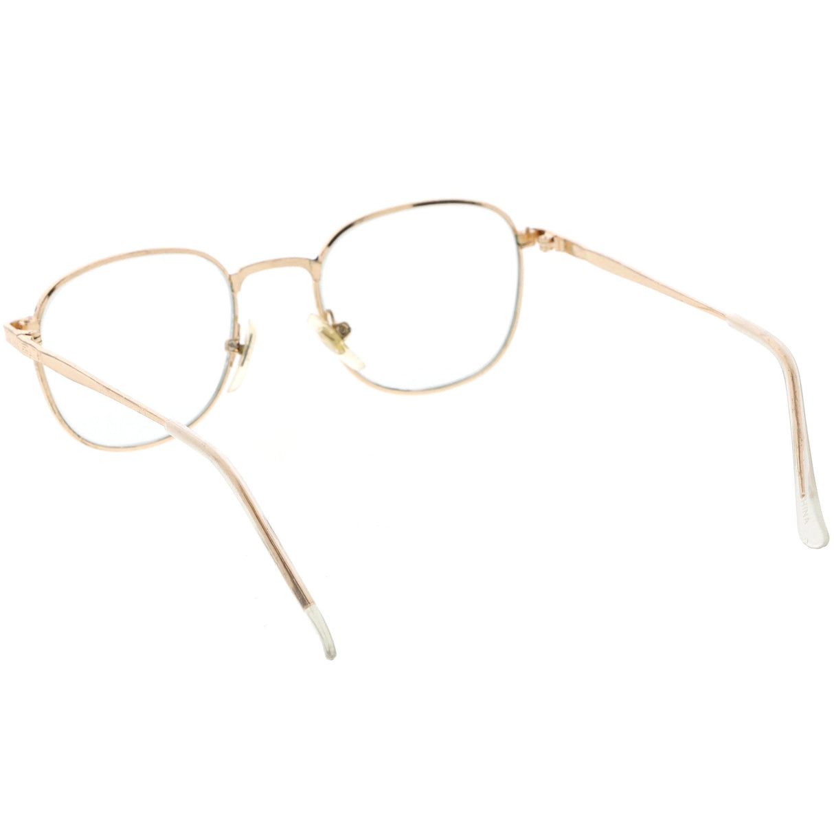 True Vintage Dapper Square Clear Lens Glasses C718 from zeroUV