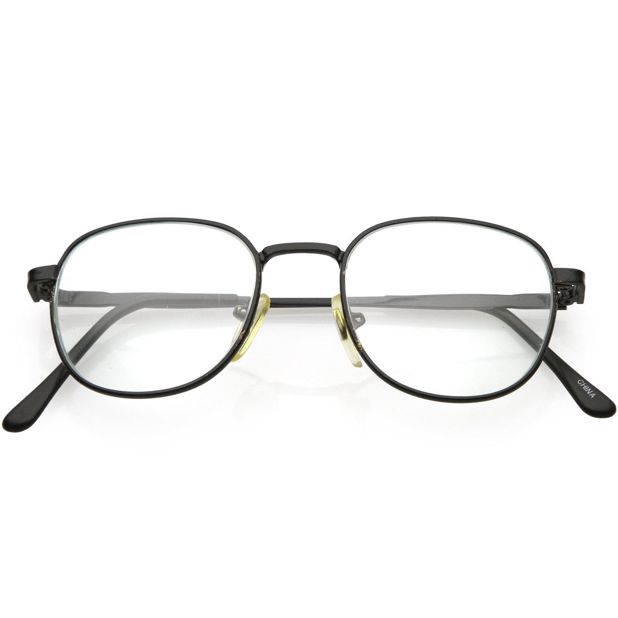 True Vintage Dapper Square Clear Lens Glasses C718 from zeroUV