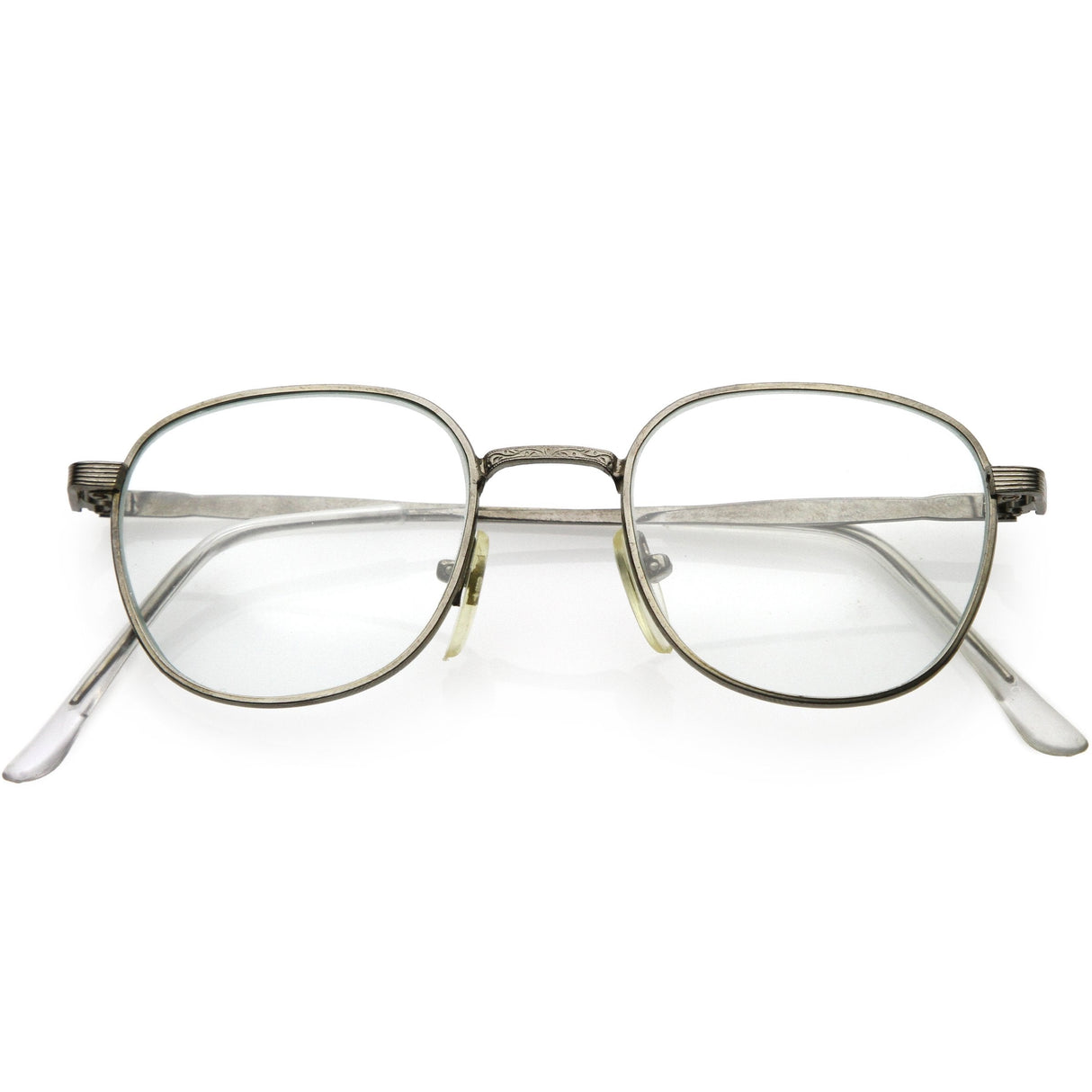 True Vintage Dapper Square Clear Lens Glasses C718 from zeroUV