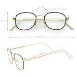 True Vintage Dapper Square Clear Lens Glasses C718 from zeroUV