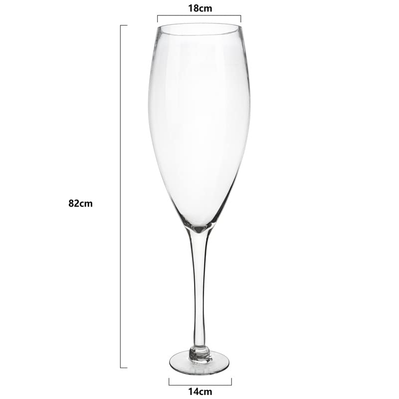 Worlds Largest Giant Wine Glass - Huge 32 Inches, 3.7 Gallons, Mega Pint, Huge Stemware, Clear Decorative Hand Blown Glassware, Large Novelty Stemware/Champagne Magnum Chiller, Oversized XL Goblet from The Wine Savant