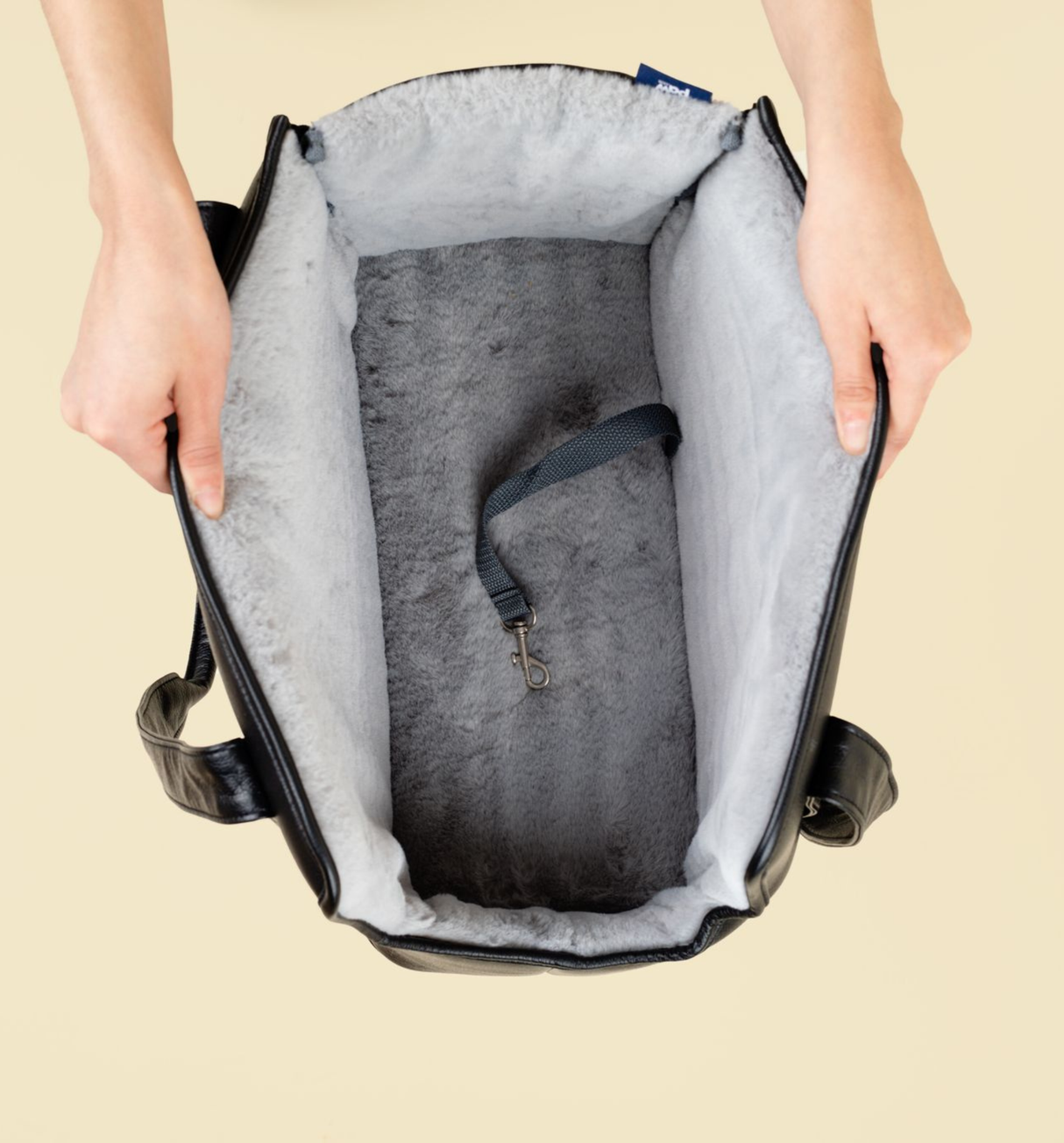 PupTote™ 3-in-1 Faux Leather Dog Carrier Bag - Black From Paw.com