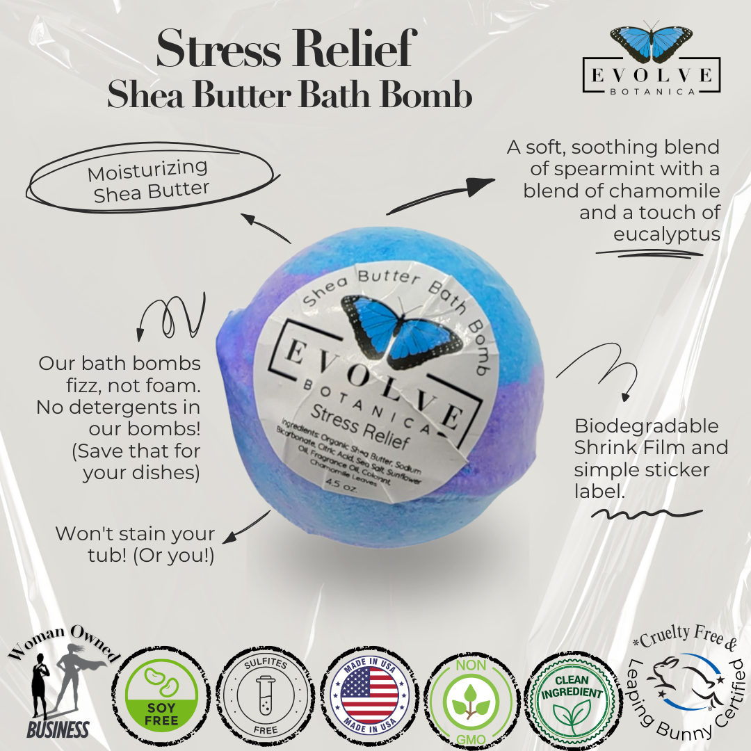 Bath Bomb - Stress Relief from Evolve Botanica