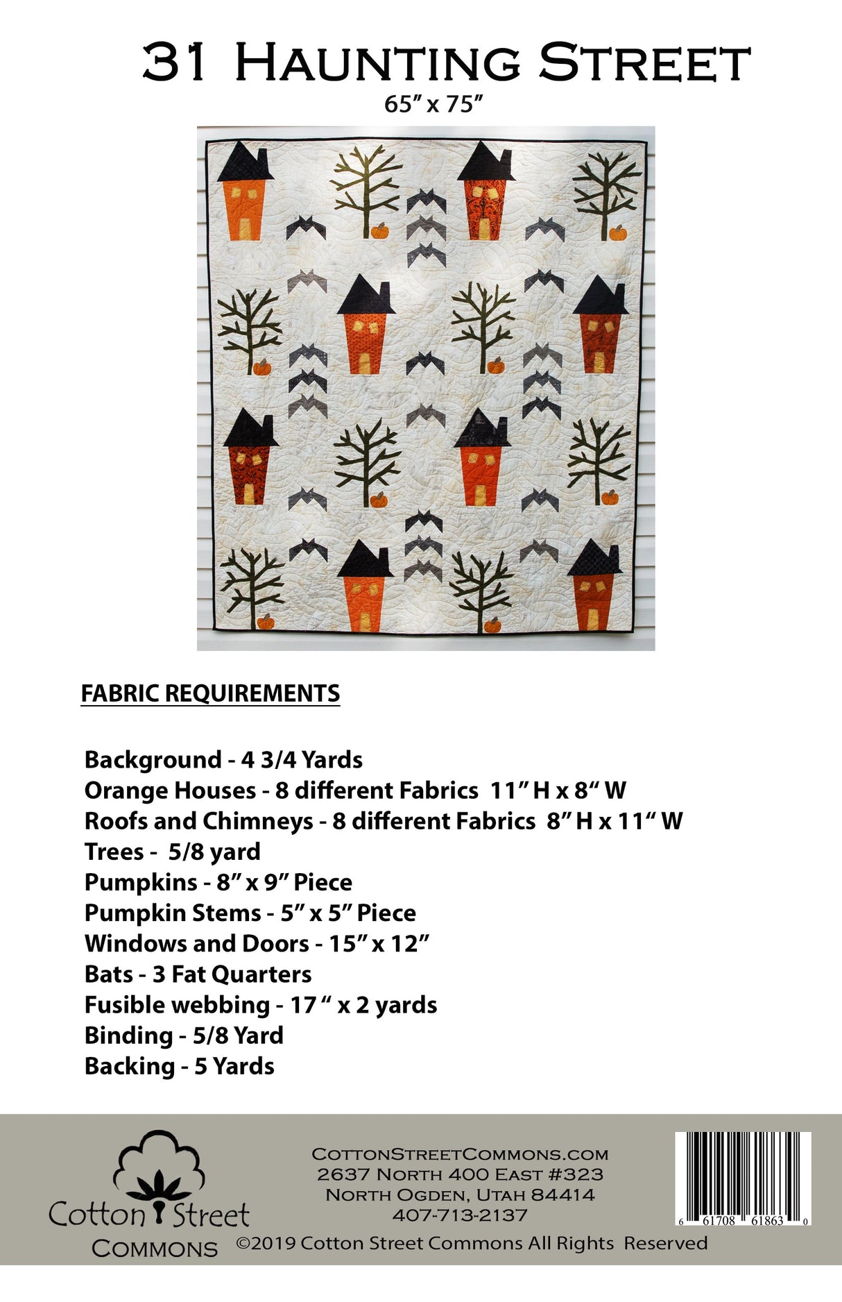 31 Haunting Street Downloadable Pattern from Quilting Books Patterns and Notions